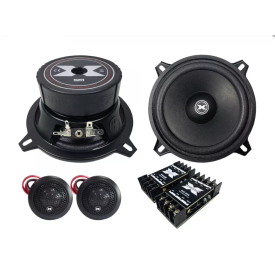 Excursion SHX-5C 2-drożny samochodowy zestaw głośnikowy: 2 woofery 130mm, 2 tweetery 25mm, 2 zwrotnice - 3ohm, 75/200W, 91dB, 55-21000Hz, głębokość 57